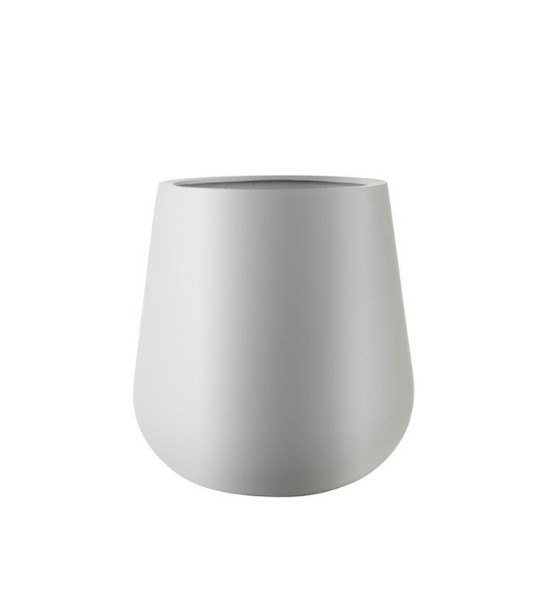 Blumenkübel bauchig in Grau 33 x 47 cm
