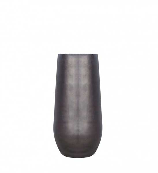 Blumenkübel bauchig hoch Schwarz 28 x 70 cm