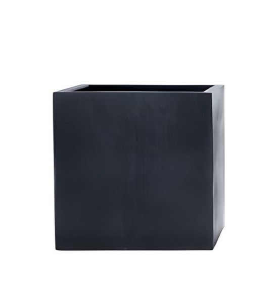 Blumenkübel Schwarz Kubisch 42 x 42 x 42 cm