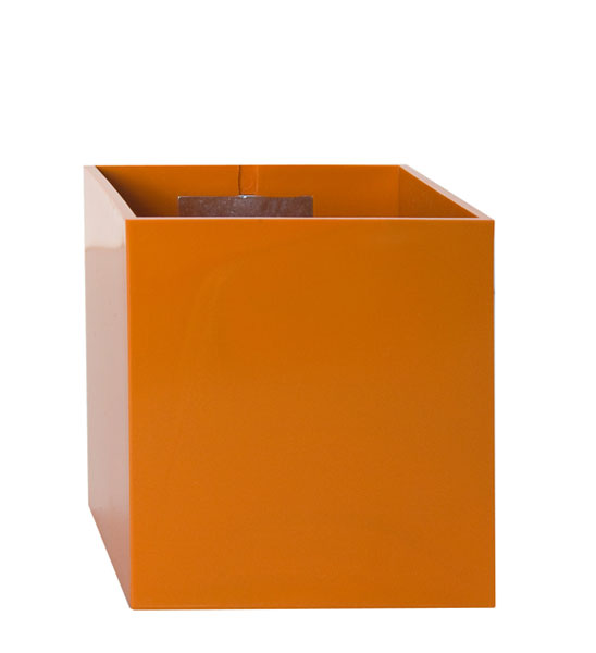 Magnetischer Blumentopf Würfel 6 cm | orange