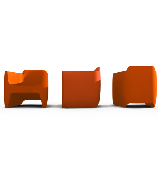 Design Outdoor Sessel Translation aus Kunststoff in 14 bunten Farben