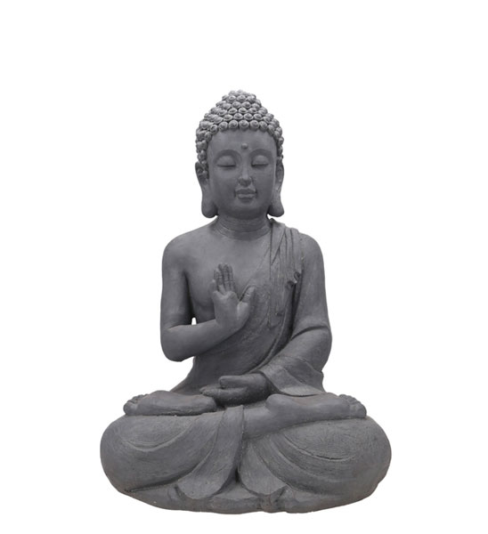 Gartenfigur Buddha grau