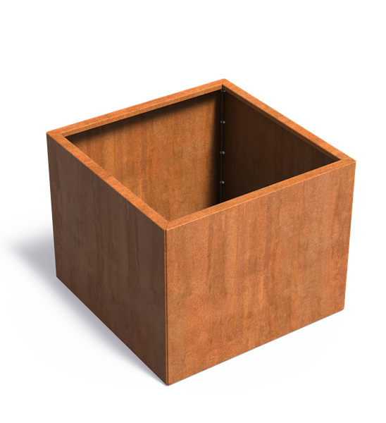 Hochbeet 100 x 100 x 80 cm - Bausatz aus Cortenstahl