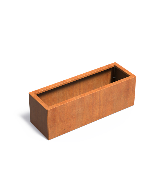 Cortenstahl-Hochbeet 120 x 40 x 40 cm als Bausatz