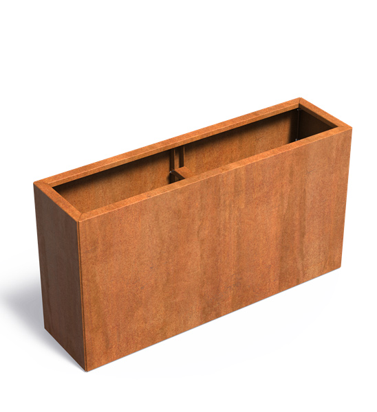 Hochbeet 150 x 40 x 80 cm - Bausatz aus Cortenstahl