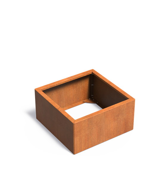 Cortenstahl Hochbeet 80x80x40 cm Bausatz