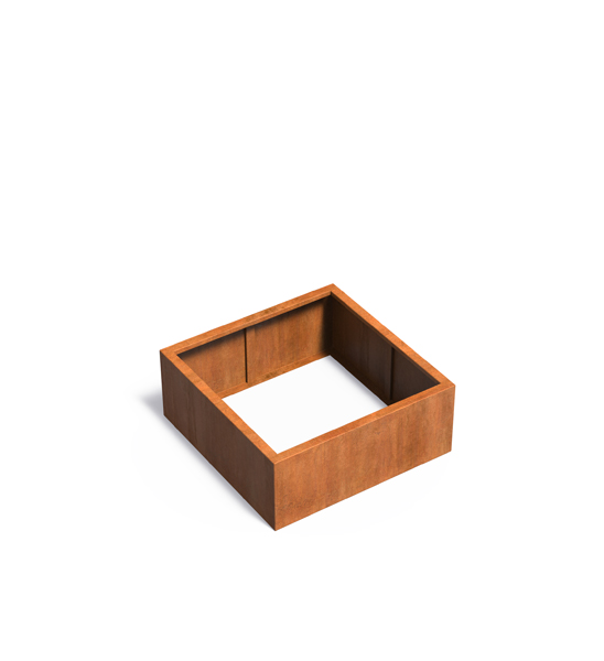 Hochbeet Cortenstahl quadratisch 100x100x80 cm
