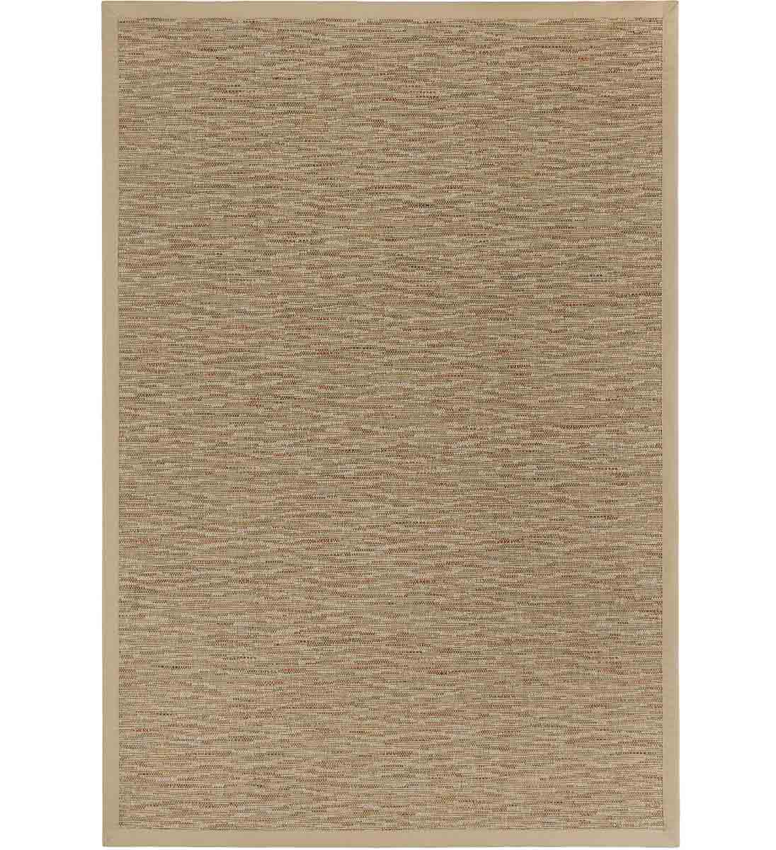 Beige melierter, gemusterter Outdoor-Teppich SAINT-LUCIA als Freisteller