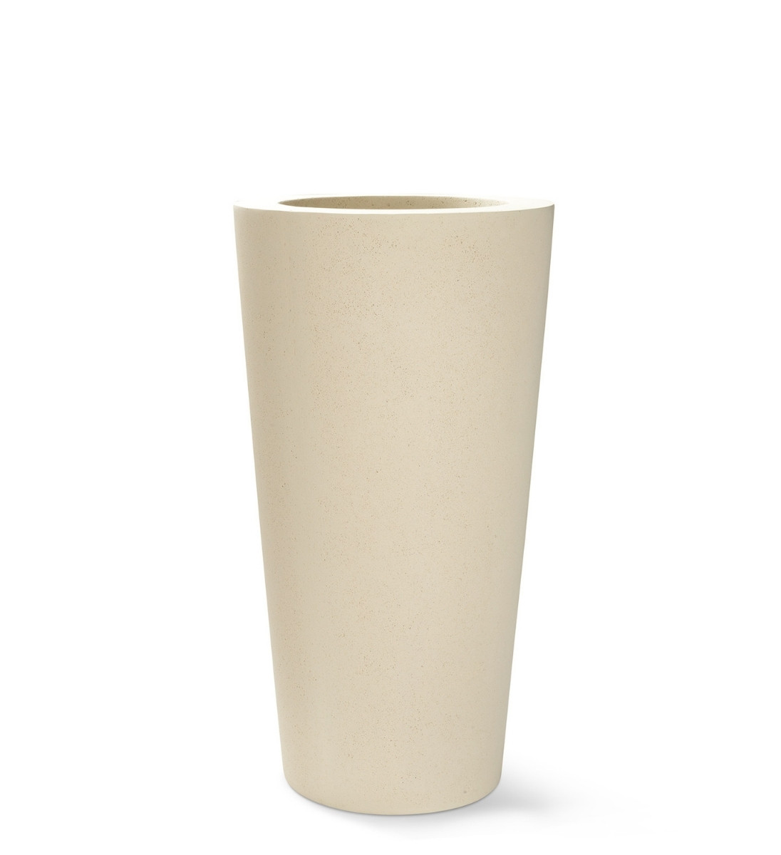 Pflanzgefäß konisch Steinoptik Creme 80 cm hoch
