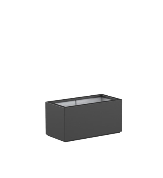 Pflanzkübel Fiberglas Anthrazit BUXUS 80 x 40 x 40 cm