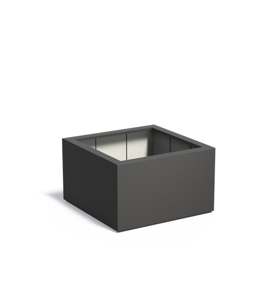 Pflanzkübel Fiberglas Anthrazit BUXUS 100 x 100 x 60 cm