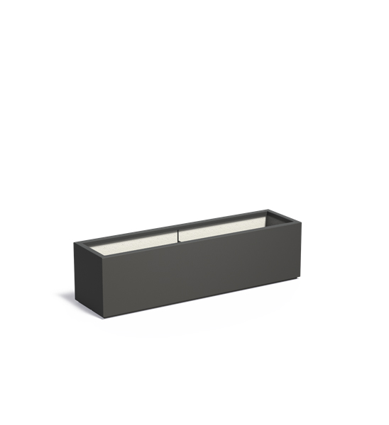 Pflanzkübel Fiberglas Anthrazit BUXUS 150 x 40 x 40 cm
