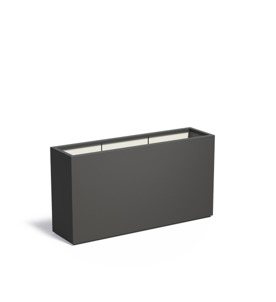 Pflanzkübel Fiberglas Anthrazit BUXUS 150 x 40 x 80 cm
