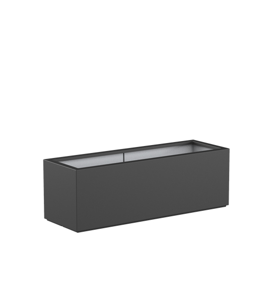 Pflanzkübel Fiberglas Anthrazit BUXUS 150 x 50 x 50 cm