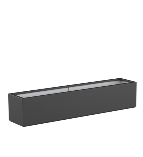 Pflanzkübel Fiberglas Anthrazit BUXUS 200 x 40 x 40 cm