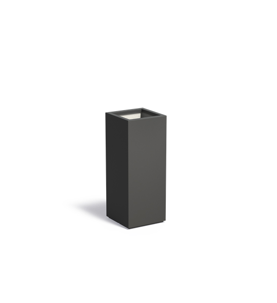 Pflanzkuebel Fiberglas anthrazit BUXUS 40 x 40 x 100 cm