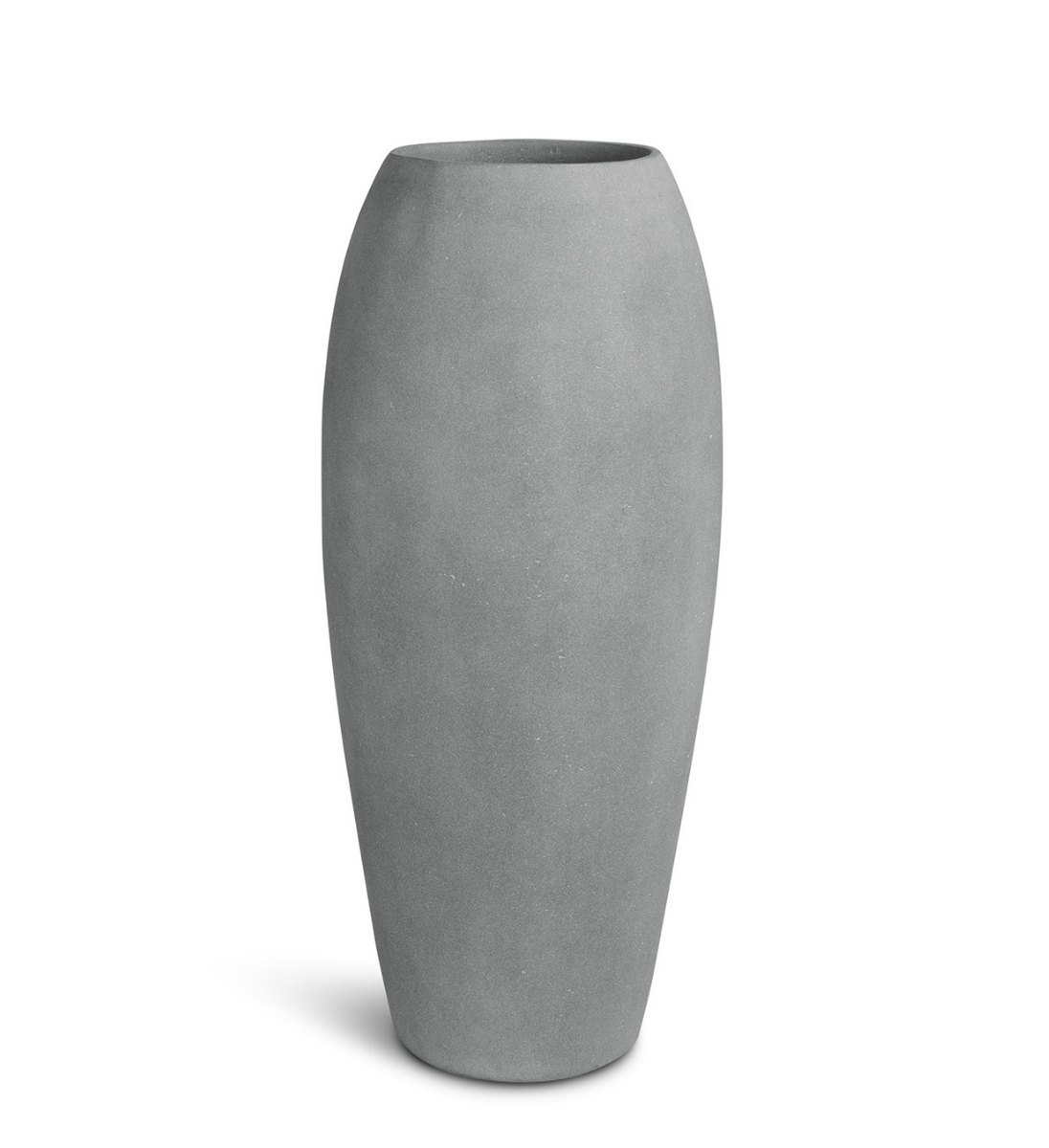Pflanzvase bauchig betonoptik grau 90 cm hoch