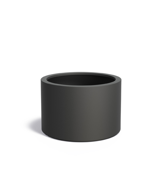 Pflanzgefaess rund anthrazit aus Fiberglas
