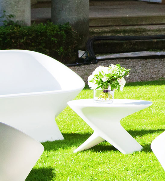 Beistelltisch Garten Weiss