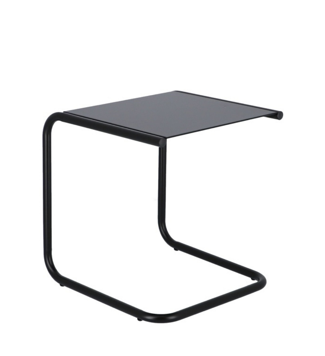 Beistelltisch für Outdoor aus Aluminium in Schwarz 40x40 cm