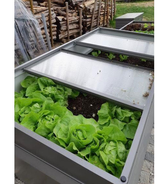 Biohort Frühbeetaufsatz von der Seite
