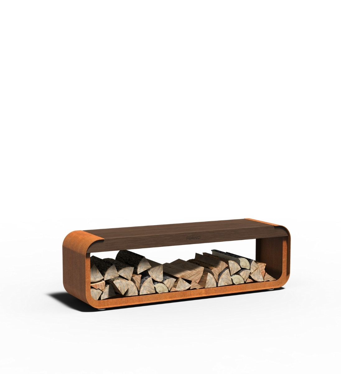 Holzlager Gartenbank 150 x 40 x 45-cm freisteller