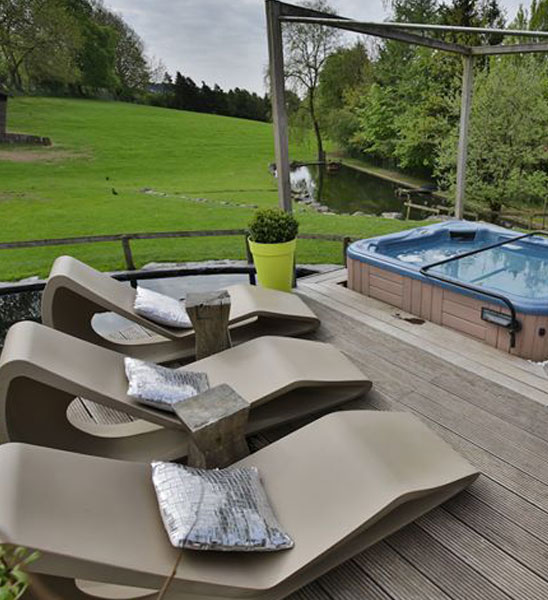 Kunststoff Sonnenliege Taupe