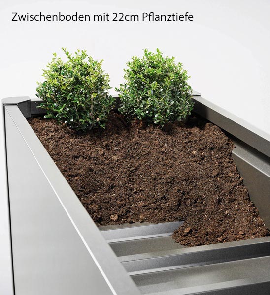 Hohes Pflanzbeet mit Zwischenboden