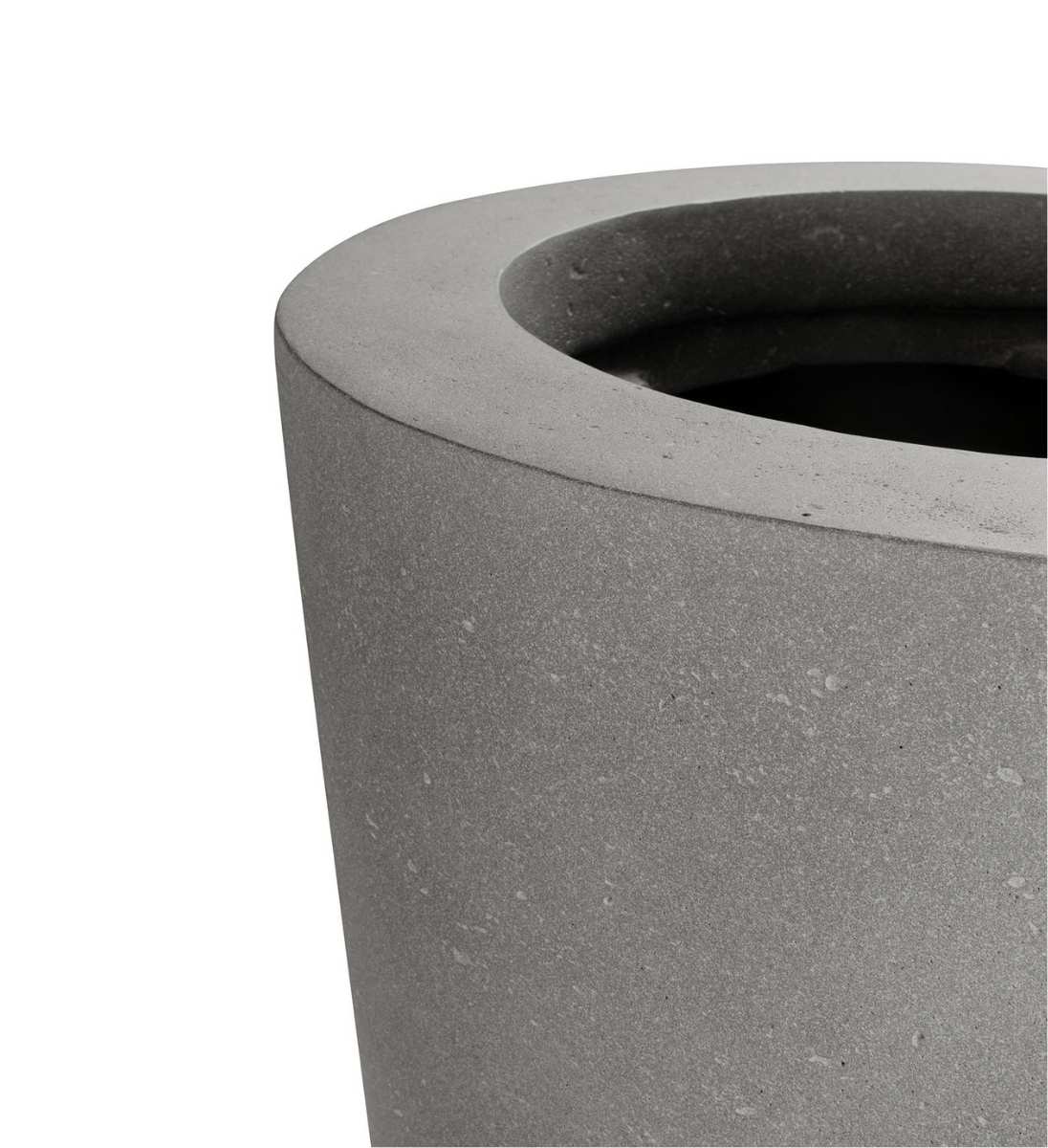Pflanzgefäß Beton-Optik hoch rund Struktur