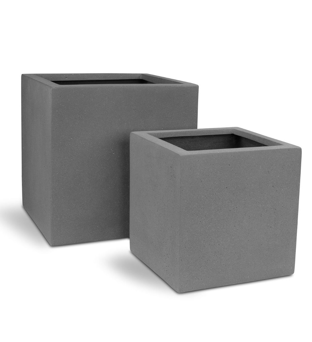 Pflanzgefäss Betonoptik Würfel-Form in 40 cm und 50 cm