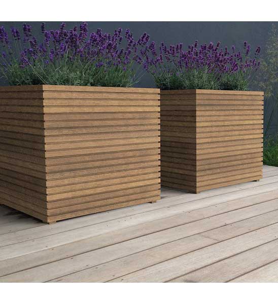 Pflanzgefäß Holz Malaga Rhombus ADEZZ