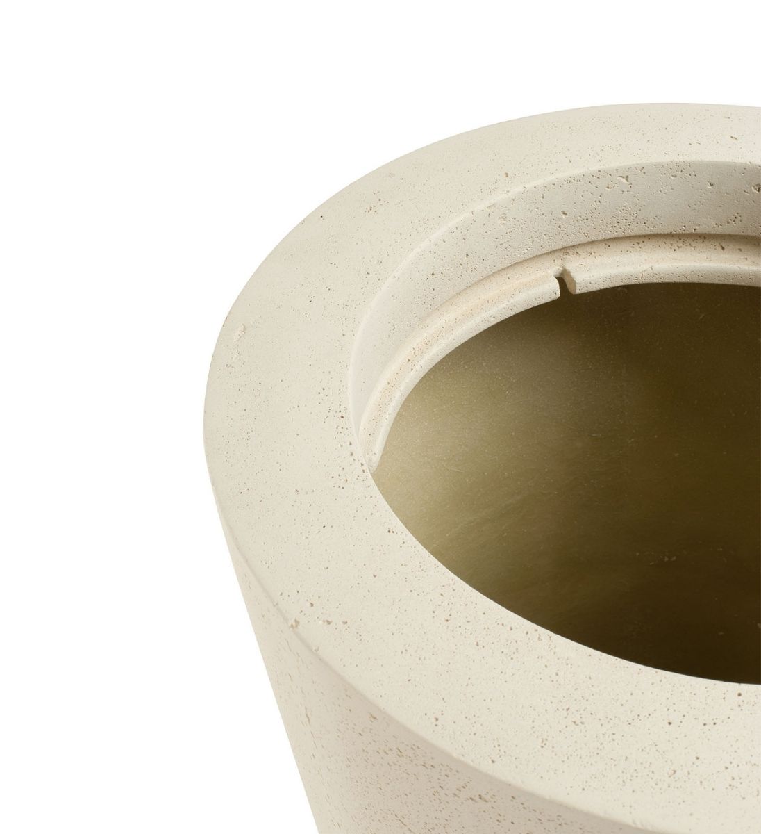 Pflanzgefäß Steinoptik Beige Detailaufnahme der Oberfläche