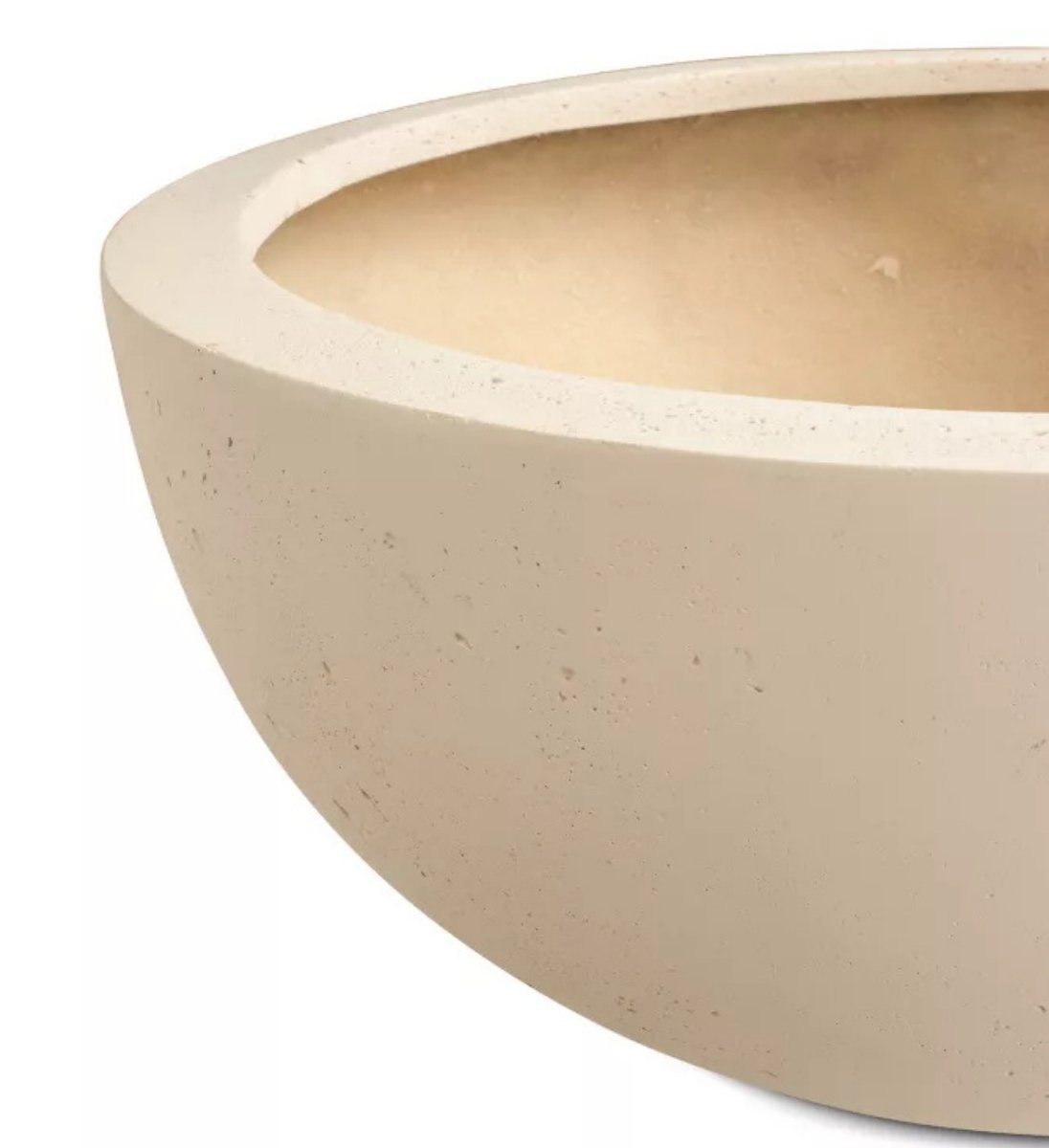 Pflanzschale beton creme Detailaufnahme der Oberfläche