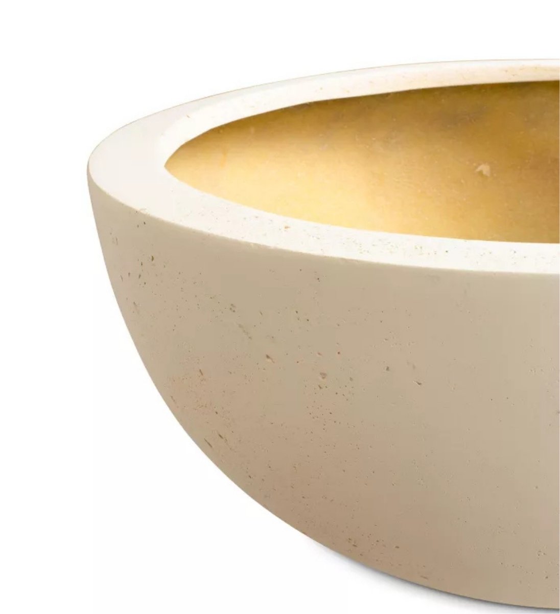 Pflanzschale creme beton Nahaufnahme