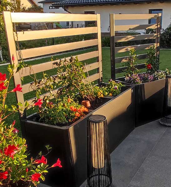 Rankgitter Anthrazit für Biohort Hochbeet