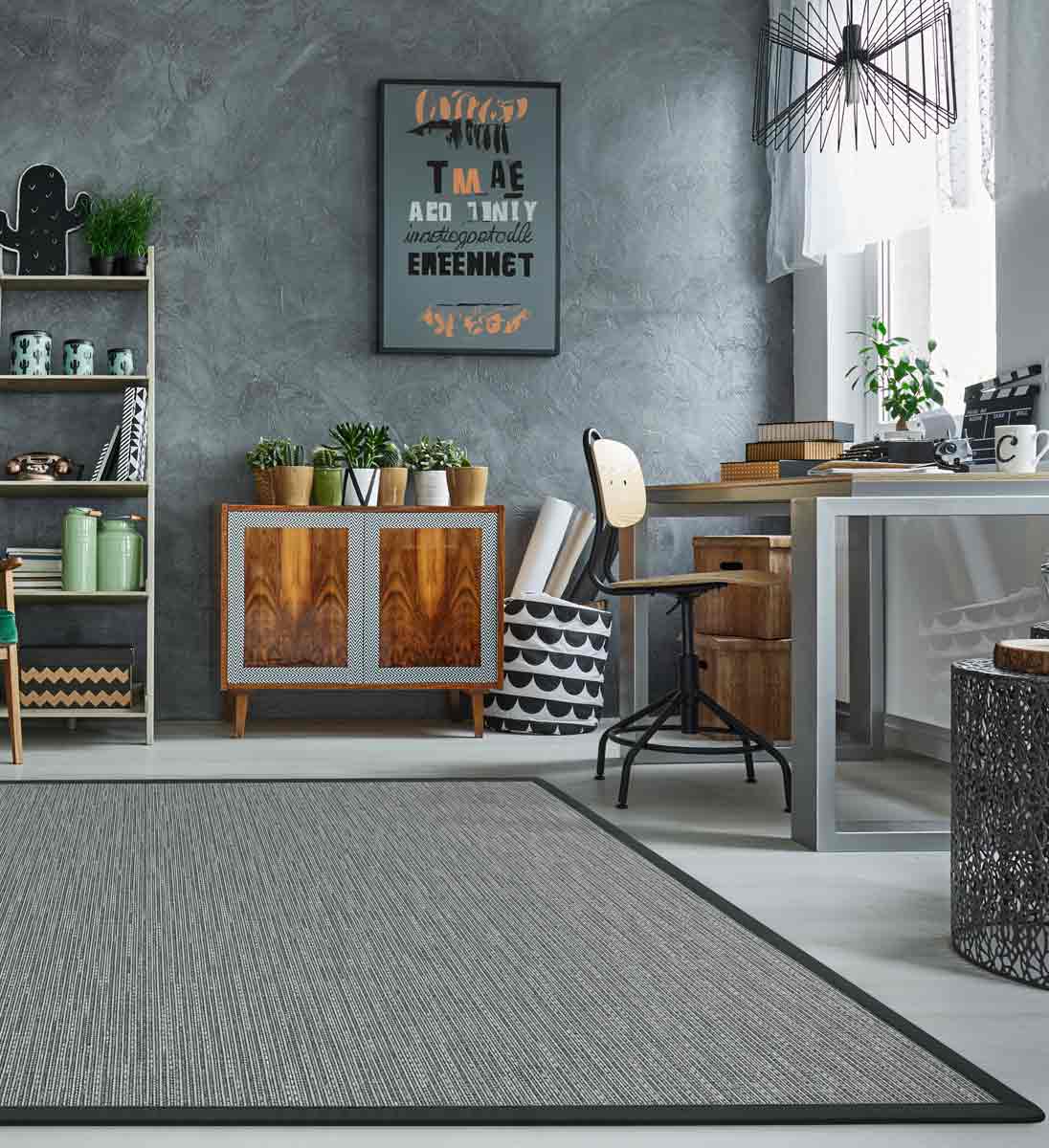 Teppich Anthrazit Meliert Naturino Indoor