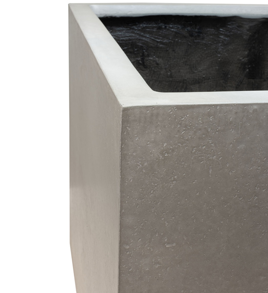XL Blumenkübel Beton 80 x 80 cm Detail Oberfläche Kante