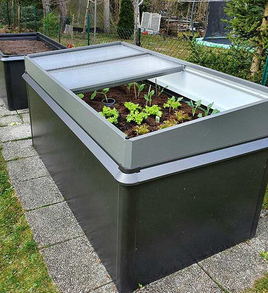 Frühbeetaufsatz mit anderer farbe als das hochbeet
