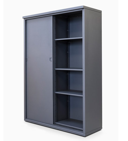 Gartenschrank Mit Schiebetr Und Flexiblen Regalboeden