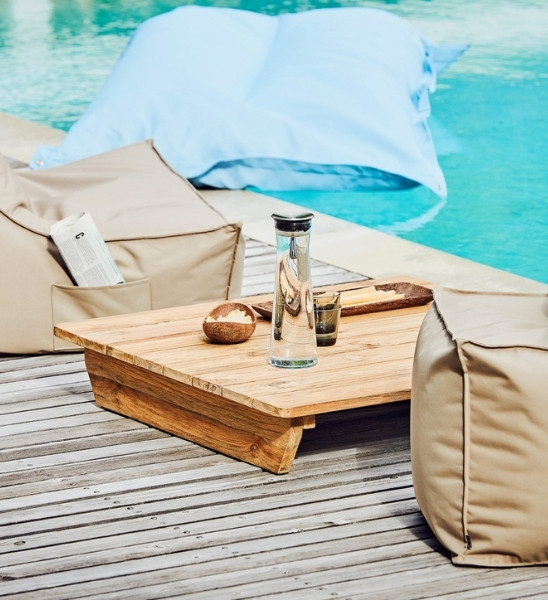 Outdoor Couchtisch aus Teakholz NEWPORT für Lounge, Terrasse und Garten