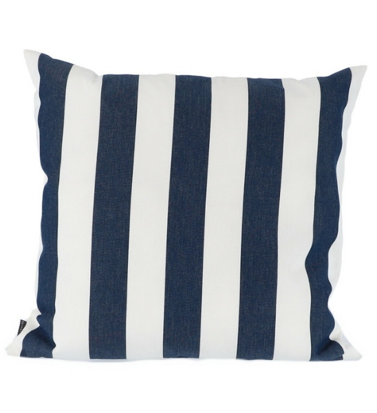 Outdoor-Kissen gestreift somnia von Jan Kurtz Dunkelblau 60x60 cm