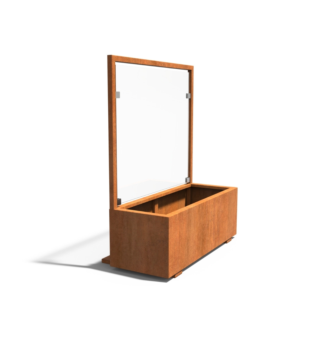 Pflanzkasten Mit Glas Windschutz Terrrasse 1 Meter
