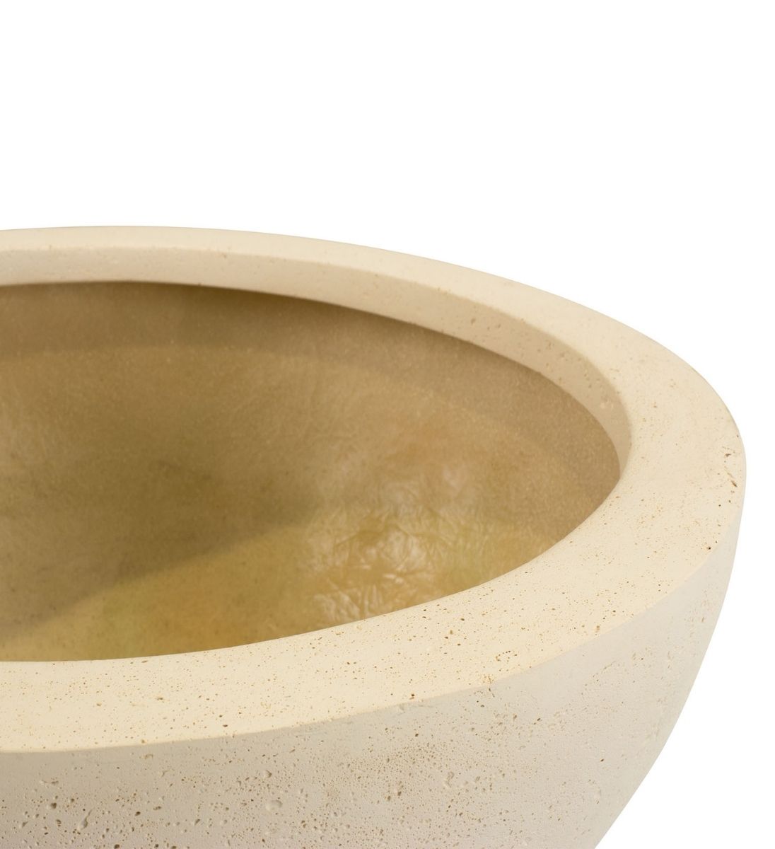 Pflanzschale Beton beige rund 40 cm