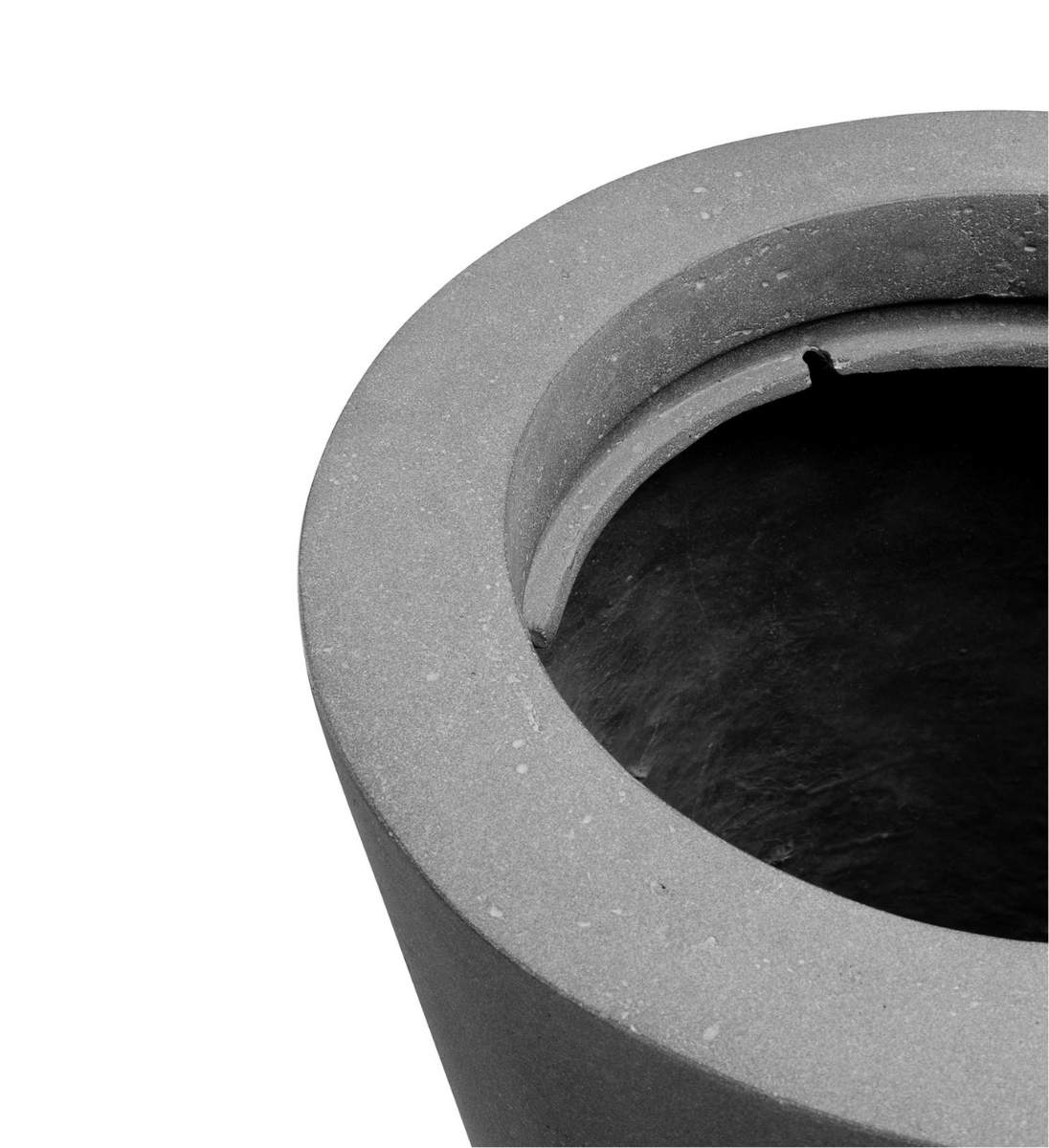 Pflanzvase Beton grau mit Einsatz