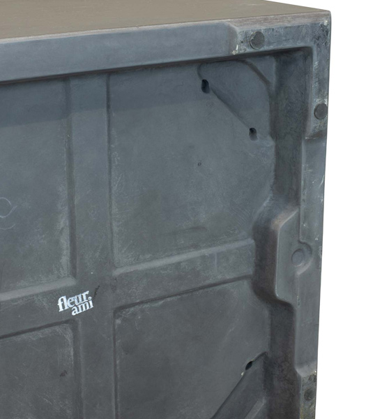 Blumenkuebel Beton Anthrazit 60 X 60 X 60 Cm Unterseite Mit Rollenaufnahme