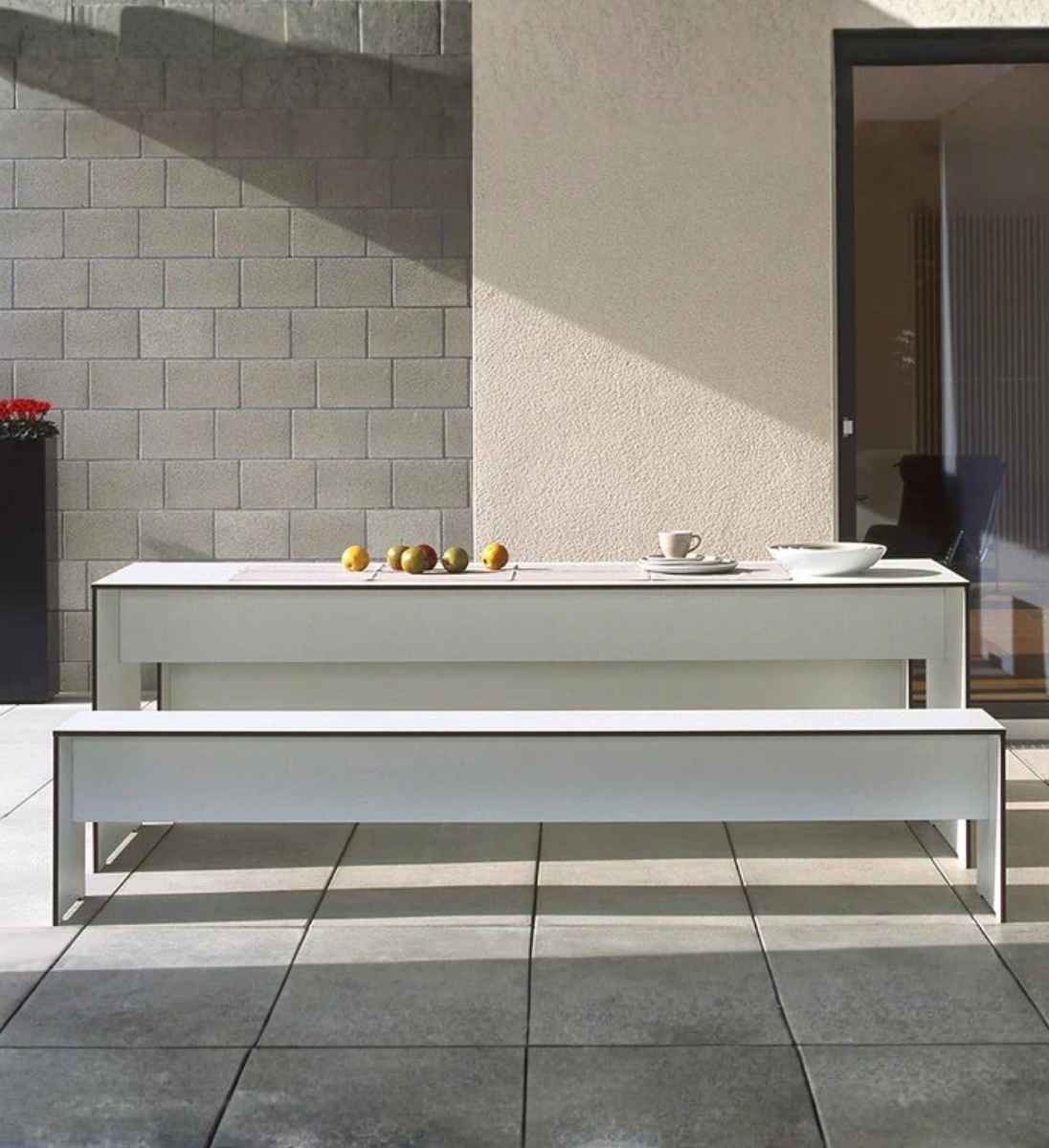 HPL Sitzbank RIVA für Firmen Terrassen Outdoor