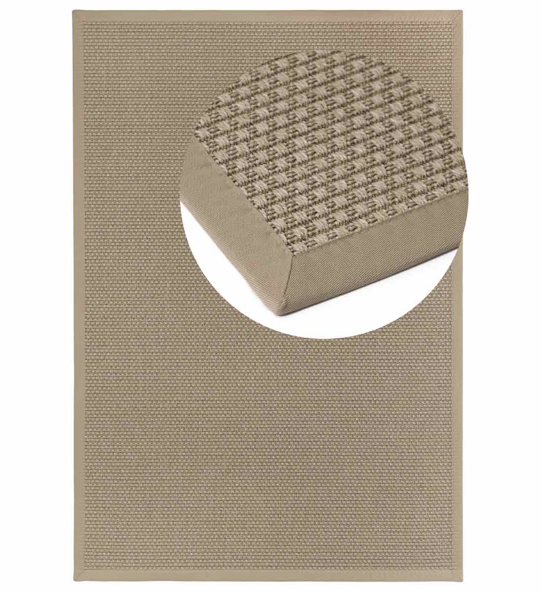 Outdoor-Teppich KAREE Select Natur mit feiner Karee-Webung