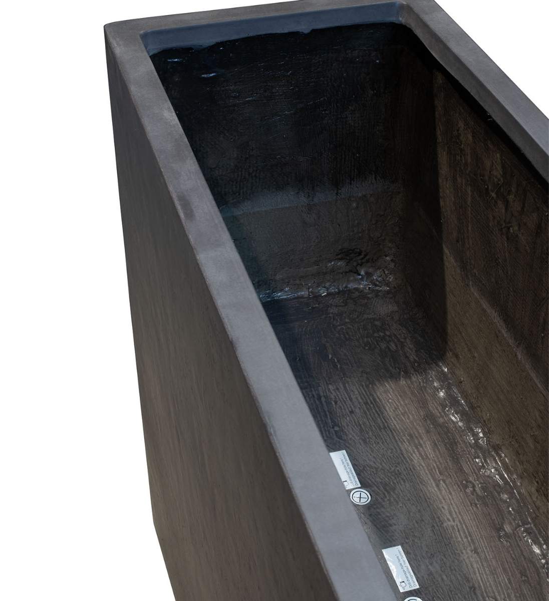 Raumteiler Beton in Anthrazit mit Zwischenboden