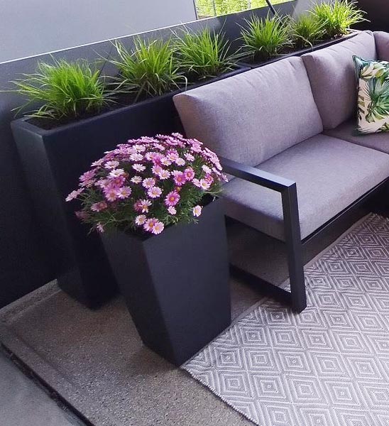 Pflanzkuebel Raumteiler Fiberglas Anthrazit rechteckig 100 cm lang