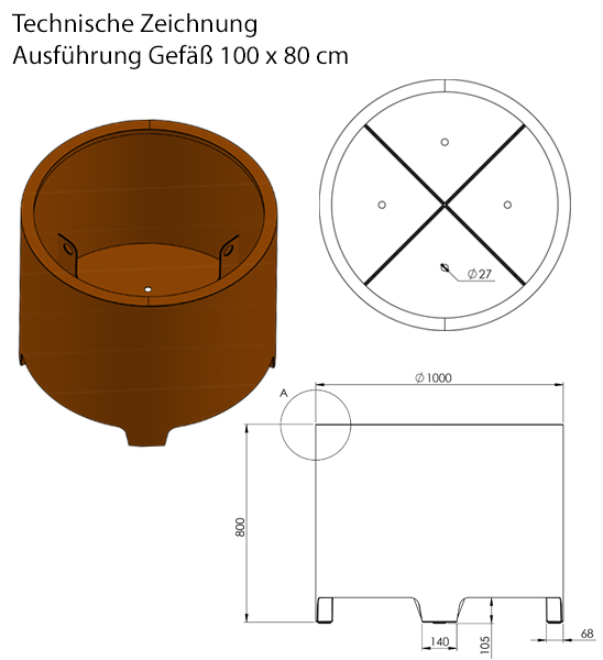 Technische Zeichnungen und Abmessungen